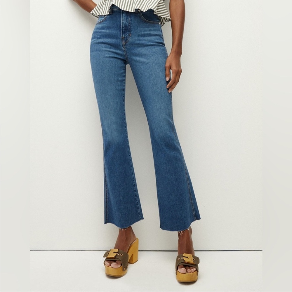 Veronica Beard Blue Denim Flare Jeans